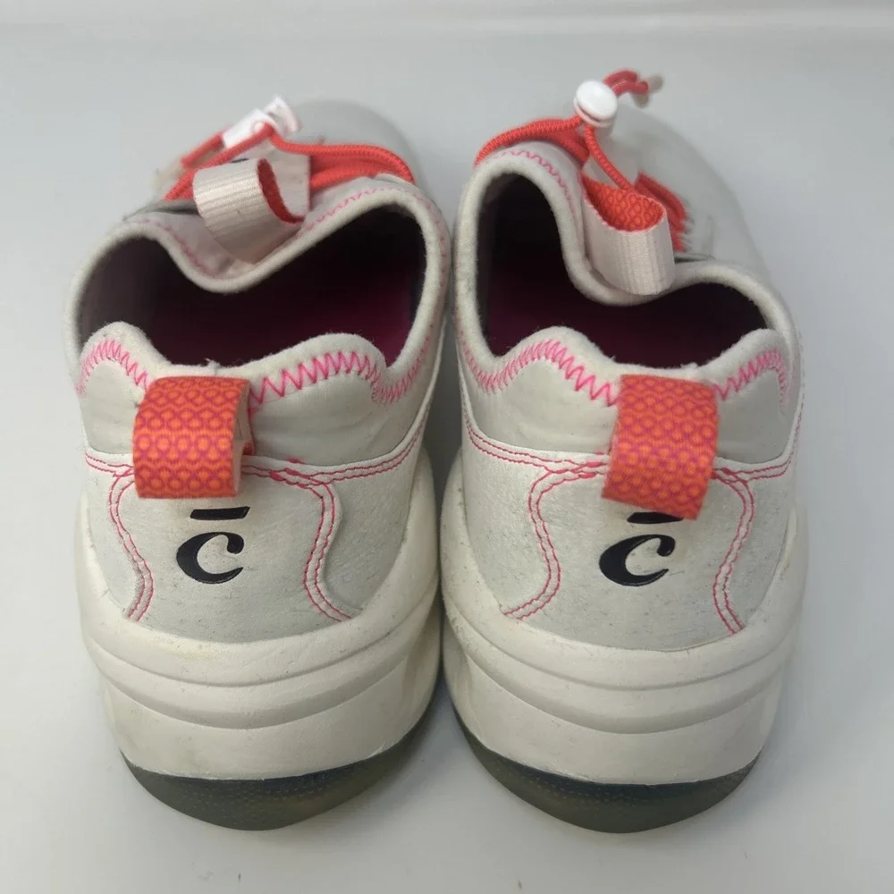 Clove Women's Classic Fuscia Fade Nursing Sneaker Sz 7.5 White Leather‎